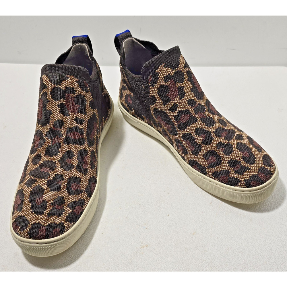 Rothy's The Chelsea Wildcat Ankle Boot Women's US 8 Animal Print Sneaker Booties